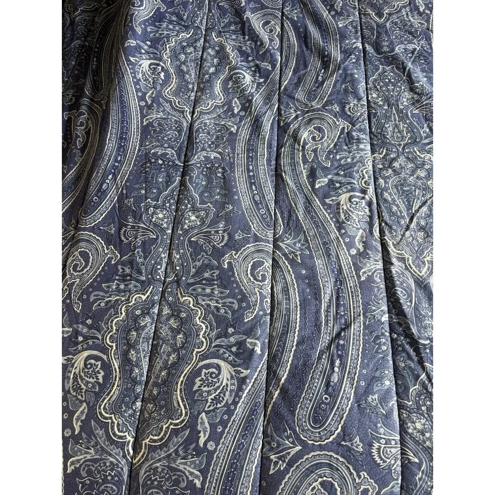 Ralph Lauren Putney Blue Paisley Full/Queen Comforter 100% Cotton Bedspread